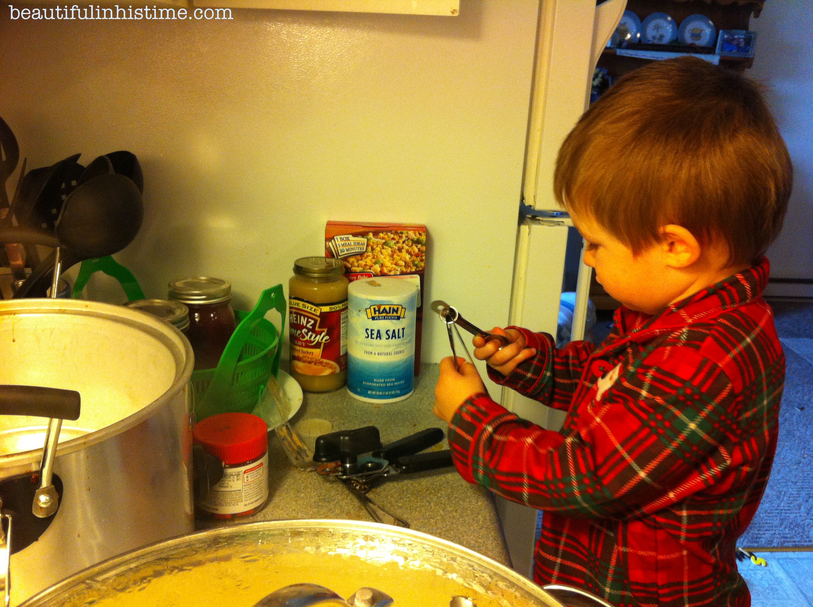 When Toddler Boys Cook Thanksgiving Dinner