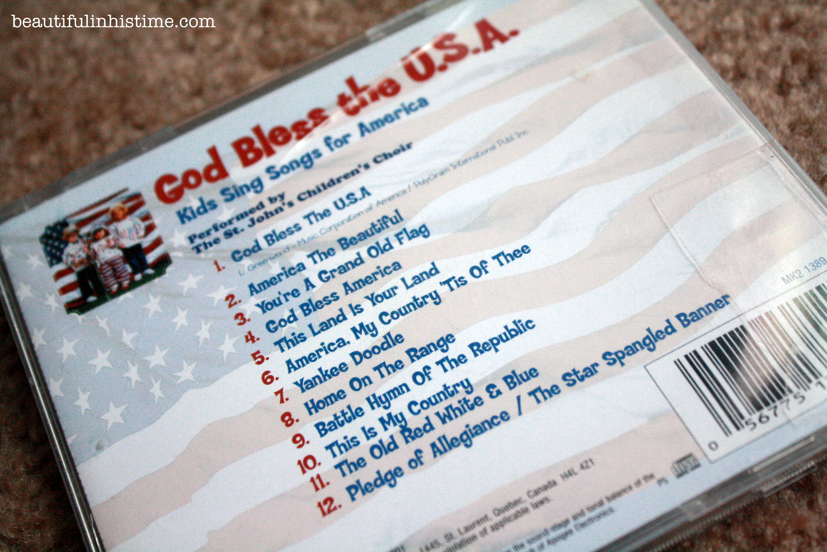 Patriotic CD #patriotic #preschool #homeschool #4thofjuly #independenceday #homeschool