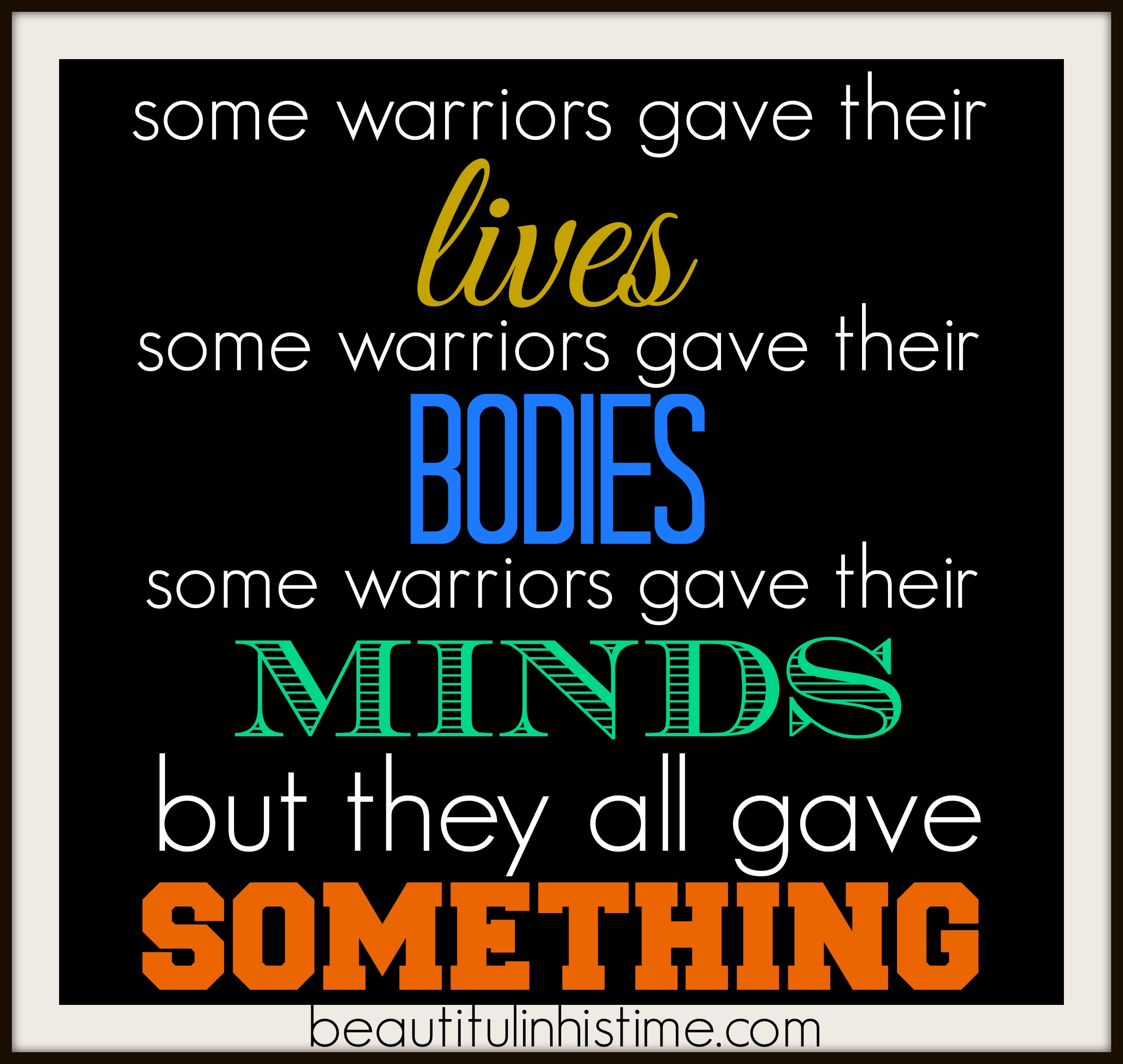 they all gave something #woundedwarriors #ptsd #combatstress #veterans #military #milpouse #deployment