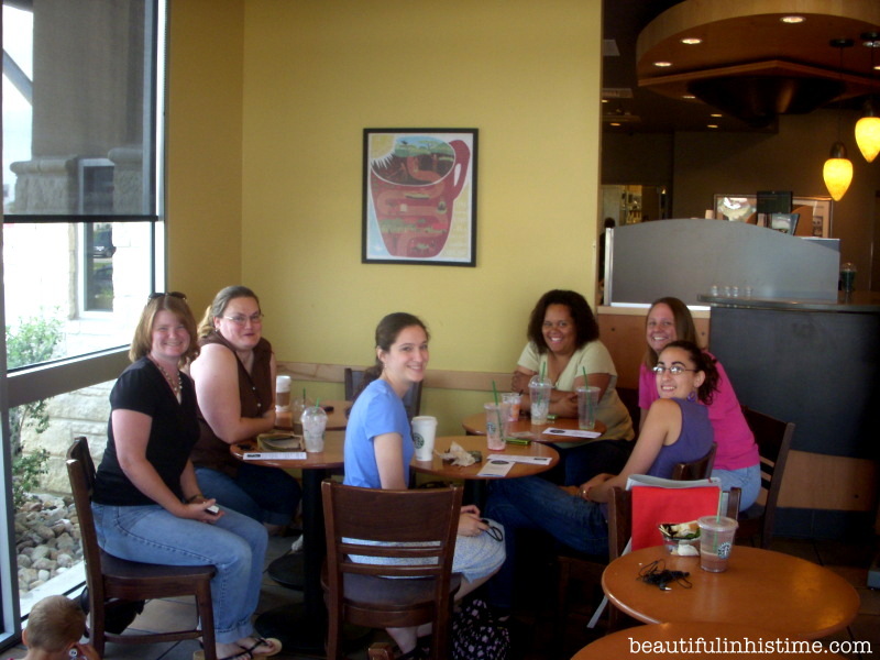 Meeting friends at Starbucks