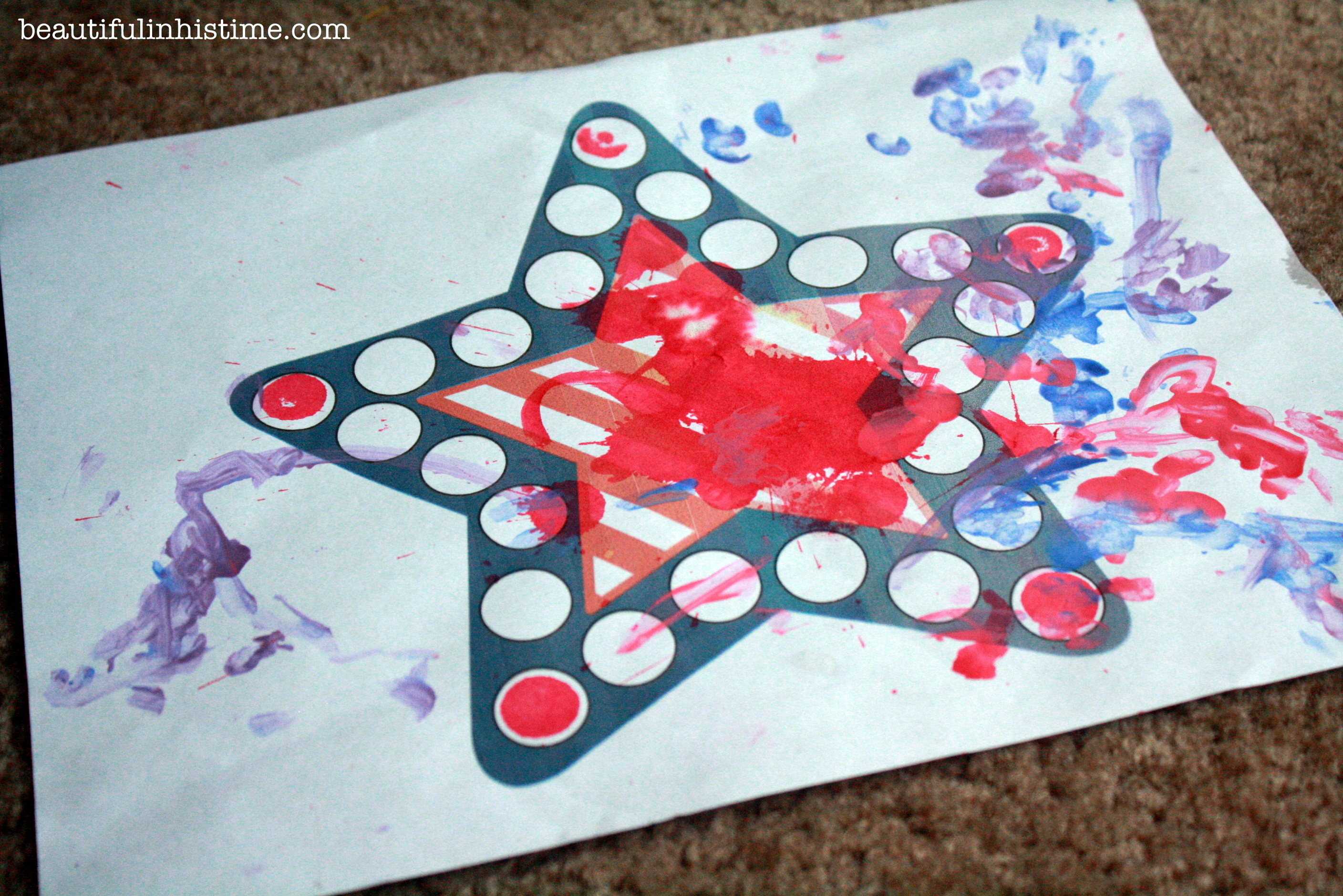 dot painting with qtips #preschool #painting #homeschool