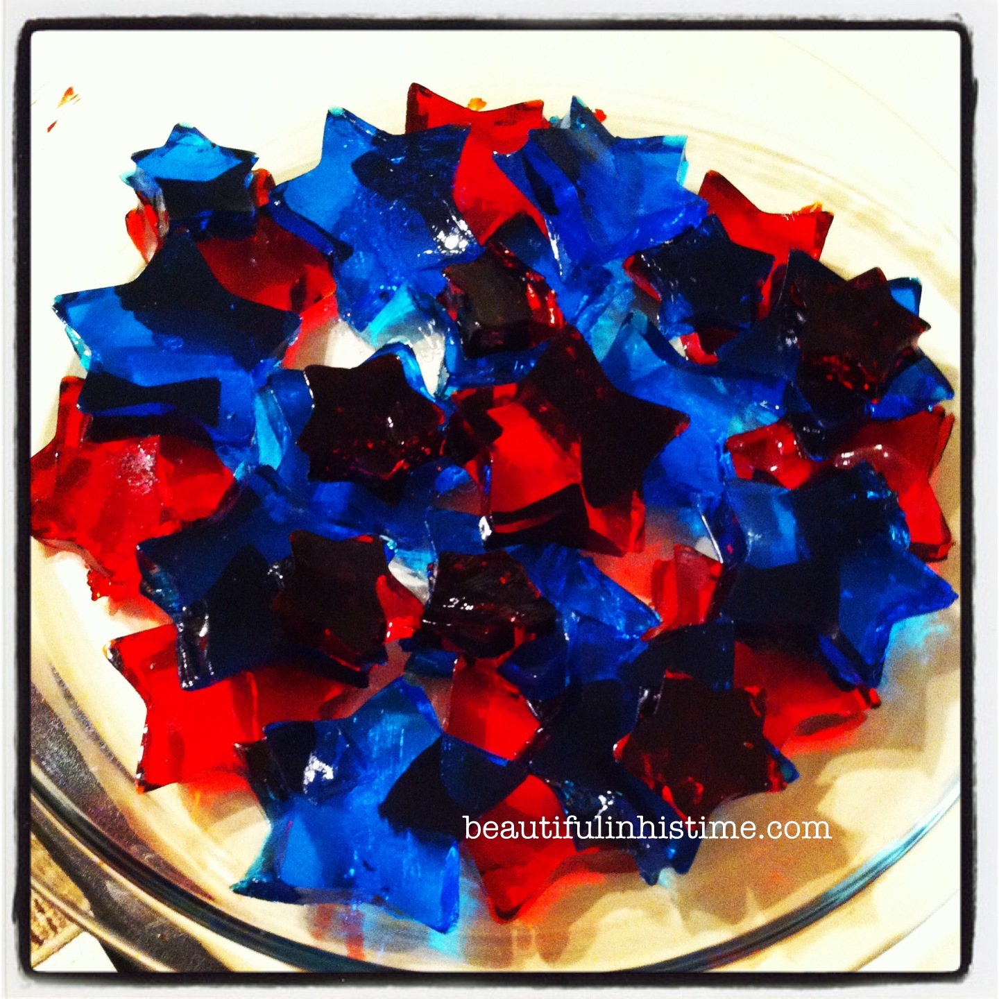 Star red and blue jello blocks #patriotic #preschool #homeschool #4thofjuly #independenceday