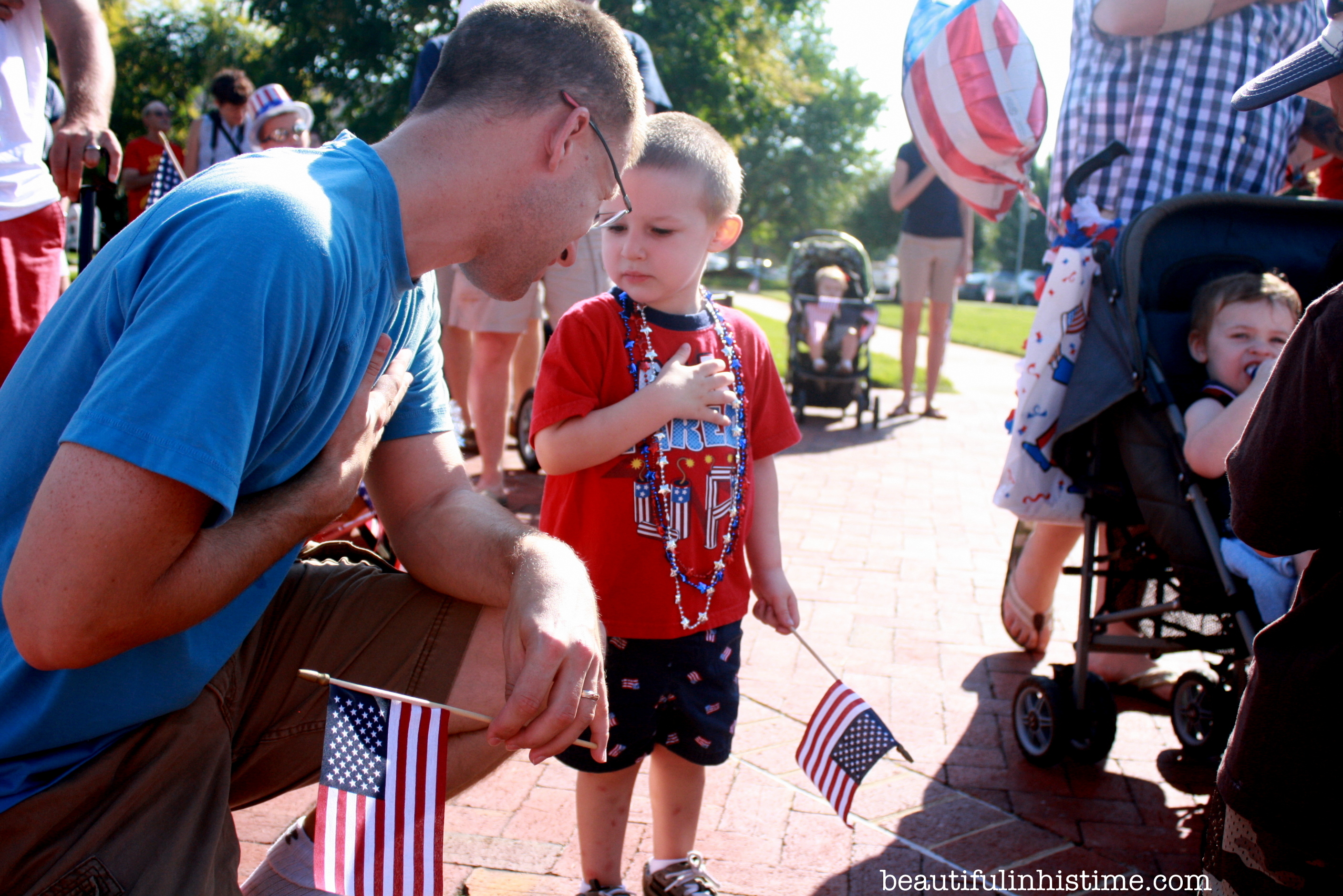 Patriotic Preschool Parade in Small-town North Carolina #patriotic #preschool #parade #4thofjuly #independenceday #Northcarolina